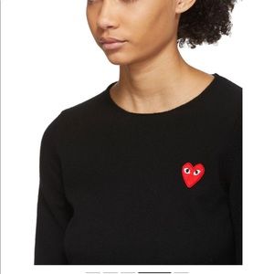 Comme des garcons wool black wool sweater small